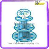 Custom Colorful Decorative Cardboard 3-Tier Cupcake Stand thumbnail-3