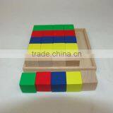 Preschool Educational Teaching Aids Wooden Toy 25pcs Cubes With Tray Education Sets thumbnail-5