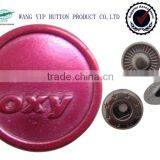 18mm Colorful Plating Good Quality Pink Snap Button