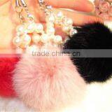 Geniune Rabbit Fur Ball Keyrings Fur Accessories thumbnail-4