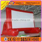 Most Popular Red Inflatable Movie Screen for Outdoor Cinema