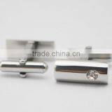 CZ Crystal Stone Stainless Steel Cufflinks For Men's Shirts thumbnail-6