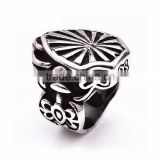 Men titanium steel shield charm vintage European silver ring                        
                                                                                Supplier's Choice