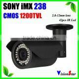 Excellent Image 2.8-12mm Zoom Lens 42pcs ir Leds Sony Cmos 1200TVL Built-in ir Cut WDR Function Analog Bullet Camera Vision Star thumbnail-1