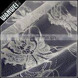 Metallic Argent Yarn Fabric of Lace for Dress Wedding Fashion Dress Nylon Material Through Out Thin Lace Fabric