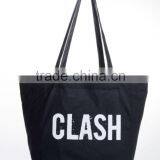 Black Print Cotton Toe Bag Cotton Bag Calico Shopping Bag Shoulder Supplier's Choice thumbnail-1