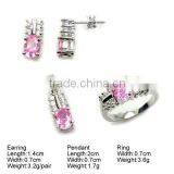 K350S 925 Silver Earring and Pendant Ring Jewelry Set Cheap Silver Jewelry thumbnail-6