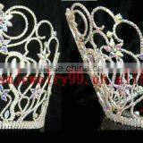 colorful crystal tall tiara crown