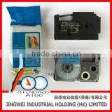 XR-12BU1 Black on Blue 12mm Tape Cartridge for Compatible Casio ez Label Printer