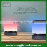 Mini Bluetooth Speaker Smart LED Bed Light Lamp Wireless Music Player thumbnail-1