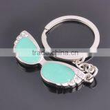 Your Logo Metal Alloy Keychains Gift Manufacturers Personalized Enamel Glasses Keychain Metal Alloy