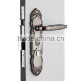 iron plate aluminum handle,fullset door handle lock