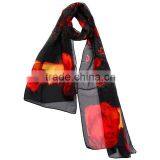 2015 Fashionable Rose Flower Chiffon Scarf Whole Sale - In Stock thumbnail-3