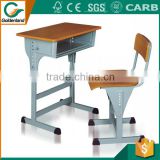 Smooth surface school furniture single desk and chair