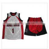 100% Polyester 11/1 Mesh Orange Basketball Uniform thumbnail-4