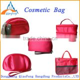 Newest Red Travel Cosmetic Bag , Promotional Red Makeup Bags