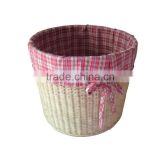 rattan laundry basket with linning, storage washing cloth or sundires