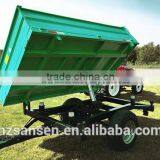 4ton Tractor Trailer With Hydraulic Dump Side and Rear Tipping Three Way