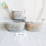 Home Garden Rustic Wooden Shabby Chic Flower Plant Pots thumbnail-2