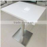 High Glossy Artificial Stone Restaurant Dining Table and Chairs,soid Surface Coffee Table,KFC Table thumbnail-5