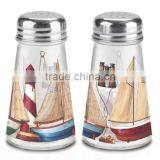 SINOGLASS 100ml MARITIME ADVENTURE Decal Glass Salt and Pepper Set thumbnail-1
