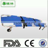 Aluminum Foldaway Stretcher With Big Wheels, Best Patient Portable Medical Stretcher Emergency Urgent Stretcher