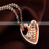 Authentic Austrian Heart Pendant Crystal Necklace thumbnail-4