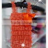 Europe and America Designer New Born Organic Lace Baby Rompers Wholesale Baby Clothes Lace Stylish Polyester Ruffle Lace Rompers thumbnail-2