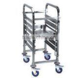 Single-line 6 Trays Stainless Steel Gastronorm Rack Trolley thumbnail-1