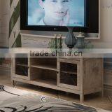 Natural Finish Rustic Design Wooden TV Storage Combination thumbnail-1