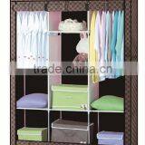 Folding Fabric Portable Bedroom Wardrobe With Metal Frame Big Size thumbnail-3