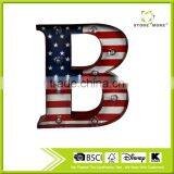 Wholesale Decorative Metal Lighted LED Wall Art Letter B thumbnail-1
