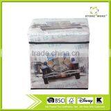 Colorful Folding Storage Ottoman thumbnail-1