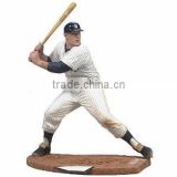 custom make 3d plastic baseball figurine toys,OEM design famous baseball player figurine model toys
