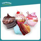 Toprank New Design 3D Print Soft Plush Cupcake Shaped Cushion Pillow Sofa Decorative Cushion thumbnail-1