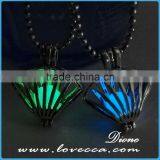 Vintage Antique Bronze Shell Copper Luminous Crystal Necklace thumbnail-1