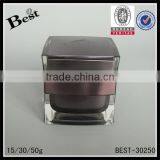 Hot Products 15g 30g 50g Square Cosmetic Acrylic Jar Cream Plastic Jar With Silver UV Top China Suppliers thumbnail-4