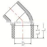 HIGH QUANLITY 45 DEG ELBOW OF PVC GB STANDARD PIPES & FITTINGS FOR WATER SUPPLY thumbnail-2
