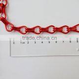 Shiny 12mm Red Color Decorative Aluminum Link Chain for Flower Basket thumbnail-2