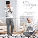 Man Pajamas Cotton Long Sleeve / Cotton Youth Men's Leisure Wear Suits thumbnail-2
