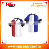 Top style customized cheap soccer jersey stripe style /malaysia soccer jersey