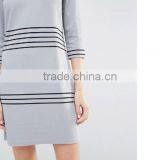 Shift Dresses, Loose Casual Short Sleeve Stripe Fashion Dress thumbnail-3
