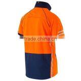 Custom Workwear Spliced Cotton Hi Vis Back Short Sleeve Work T-shirt Polo thumbnail-2
