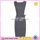 Women's Vintage Pinup Polka Dot Pencil Business Dress thumbnail-2