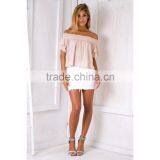 Guangzhou OEM Women Clothes off Shoulder Summer Tops Saree Blouse Patterns thumbnail-4