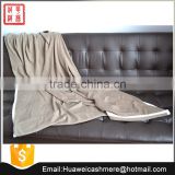 Cable knitted cashmere wool blanket