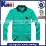 Men Green Cotton Long Sleeve Polo Shirt With One Pocket thumbnail-1
