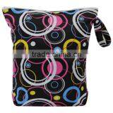 New Design Baby Cloth Diaper Zipper Wetbag,washable and Reusable Double Pocket Cloth Nappy Bag thumbnail-1