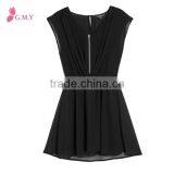 Hot Sale Black Chiffon Summer Ladies Fashion Casual Dress thumbnail-1