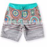 20 Inch Board Shorts With Custom Circle Print Pattern Hook And Loop Fastener Pocket Drainage Eyelets Shorts 100% Polyester thumbnail-2